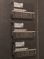 Maxell Communicator Series C60 Recordable Audio Cassette Tape Lot of 3 NOS NEW picture