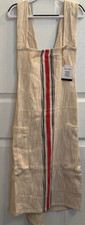 Vintage French Stripe Apron w/Large Pockets NWT picture