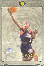 ALLEN IVERSON RARE 1999 SILVER STORM FLEER BRILLIANTS INVESTMENT CARD SIXERS MNT picture