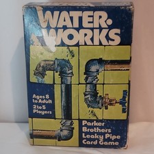 Vintage 1976 Parker Brothers Water Works Leaky Pipe Card Game picture