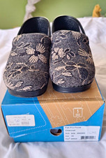 Dansko Felt Pro Floral Charcoal Felt Slip-On Clogs Women EU39 US 8.5 MPN picture
