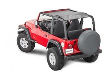 MasterTop ShadeMaker Plus Mesh Bimini Top For 92-06 Jeep Wrangler TJ/YJ Black picture