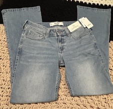 Hollister Womens 2 Regular Bootcut Jeans Light Wash Blue Low Rise Denim Cotton picture