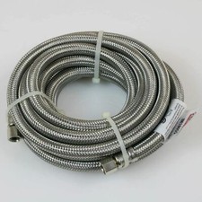 Water Line,Ice Maker Connector,15 Feet,Premium Braided Stainless Steel  picture