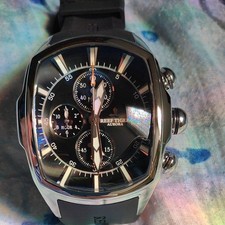 Reef Tiger Aurora Chronograph Black Dial Rubber Strap New with Box Japan QZ picture