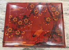 Antique Meiji Japanese Lacquer Photo Album 50 Hand Colored Albumen Prints 10x8 picture