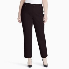 Gloria Vanderbilt Plus Size Amanda Classic Jeans 22W Coffee Roast Zipper Closure picture