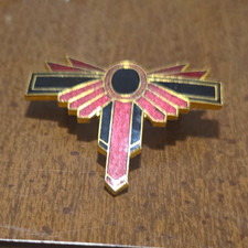Vintage Signed ROMAN Art Deco Style Brooch Pin picture