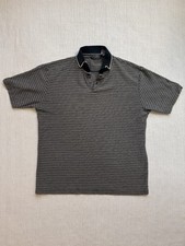 Vintage Crazy Horse Claiborne Mens L Striped Polo Shirt 100% Cotton picture