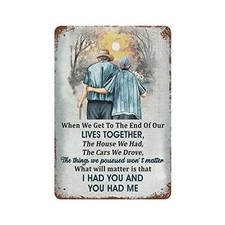 VIOFLOW Vintage Metal Tin Sign to My Wife Couple Wife Gift from Husband Old Coup picture
