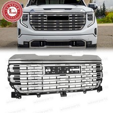 For 2022 2023 2024 2025 GMC Sierra 1500 Denali Front Bumper Grille Upper Chrome picture