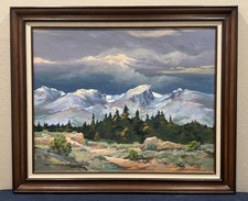 ROBERT WANDS (b1939) Stunning c1980 Colorado Mountain Oil Painting 