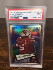 2022 Bowman University Chrome Bijan Robinson #52BF-18 (RC) 1952 Bowman PSA 9 picture