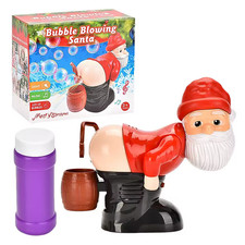 Bubble Blowing Santa - Fart Bubble Machine with Flashing Lights & Music Gift picture