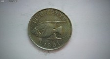 Bermuda 1981 5 Cents Bermuda 5 Cents (Queen Elizabeth II; fish reverse) Coin picture