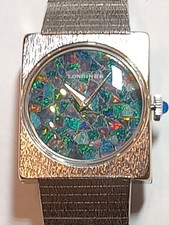 Longines-Wittnauer Cal 528 Beautiful Opal Mosaic 17 J Unisex Swiss Mesh Watch  picture