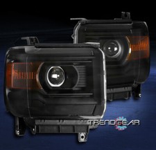 FOR 14-15 GMC SIERRA 1500 PICKUP PROJECTOR HEADLIGHTS HEADLAMP LAMP BLACK LH+RH picture