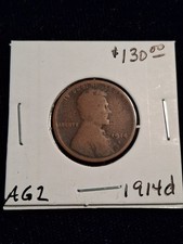1914d Lincoln Wheat Cent - Hard Date (Lot #6421) picture