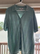 Vintage Deane And White Knot Top-Blue Teal picture