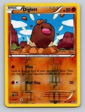 Diglett 58/146 Common XY Base Set Pokemon Reverse Holo Moderately Played picture