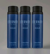 3x Eternity Aqua by Calvin Klein for Men 5.4oz Body Spray – NEW  picture