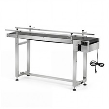 110V Industrial PVC Belt Conveyor for Industrial Transport System 59''x11.8