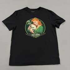 Harley-Davidson Feeling Lucky Shirt Mens Large Black Pin-Up Skull Graphic Tee picture
