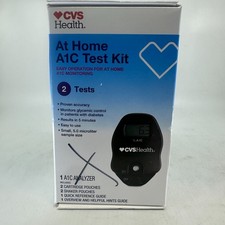 CVS A1C Home Test Kit Home Use Monitoring Glycemic Control 2 TESTS 2026/08/06 picture