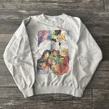 VTG 90s SAILOR MOON ANIME CARTOON PROMO GRAY SWEATSHIRT TV YOUTH SZ L WEDDING picture