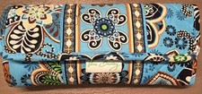 Vera Bradley Bali Blue Zip Wristlet Wallet Retired Pattern NWT Tri Fold picture