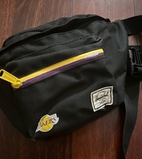 Herschel x NBA LA Lakers Seventeen Hip Pack Bum Bag Black Purple Gold picture