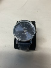Henry Ashton The Ashton Pure Signature Blue Men's Quartz Blue Leather Watch NWT picture
