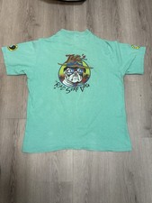 Vintage T & C Rad Surf Dog Skate Surf T Shirt LARGE Mock Neck Hawaii USA Tag picture