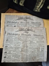 TWO 1812 Freeman's Journal: Philadelphia Mercantile Advertiser, No. 2727 & 2730 picture