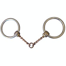 Sliester 3 inch O Ring Heavy Stainless Copper Twisted Wire Snaffle Bit #58-00 picture