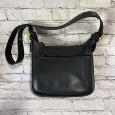 Coach Vintage Legacy Bag Zip #9966 Black Leather Shoulder Bag Crossbody picture