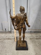 Man Bronze Statue Warrior Sculpture Man Greek Decor Art Archery Spear Marble Big picture