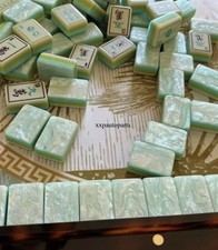 2026 Pearlescent blue American Mahjong Game Set, 160 Paris Mah Jong Tiles picture