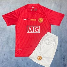 2018 Manchester United Kids Retro Home Soccer Kit - Cristiano Ronaldo Edition picture