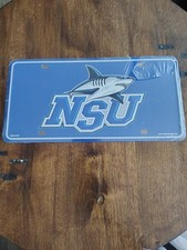 NSU Nova Southeastern University Front Vanity License Plate w/ Shark New picture