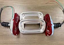 1960–1966 Chevy GMC Pickup Fleetside Tail Light Assembly & Bezels LH RH 4 PCS picture