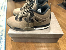 Jordan Air Jordan 4 Retro Cave Stone Black Mid Top Nubuck Sneaker FV5029-200 picture