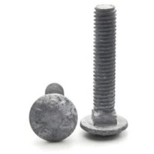 3/8-16 X 3-1/2 Galvanized Carriage Bolts Assembly With Nuts, Flat & Lock Washers picture