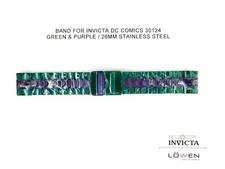 Authentic Invicta DC Comics 30124 Stainless Steel Green/Purple 26mm Watch Band picture