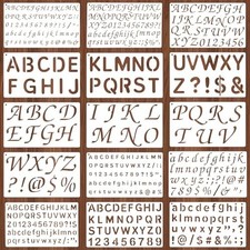1/3, 1/2, 3/4, 1, 2 Inch Letter Stencils for Painting, 15 PCS Alphabet Stencils picture