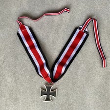 German 1813 1939 Iron Cross Medal Neck Ribbon Badge Historical Militaria Gift picture