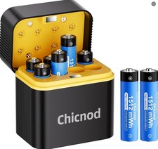 1.5V Chicnod 1512mWh Rechargeable 8x AAA Lithium Batteries with Fast Charger Box picture