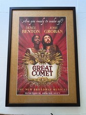 NATASHA PIERRE GREAT COMET OF 1812 Framed Broadway Poster Josh Groban- 19 x 27