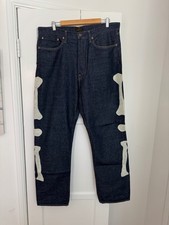 Kapital 12.5oz Bone Denim Jeans Mexican Tuxedo Okagilly picture