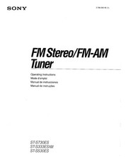 Sony ST-S730ES Tuner Owners Instruction Manual picture